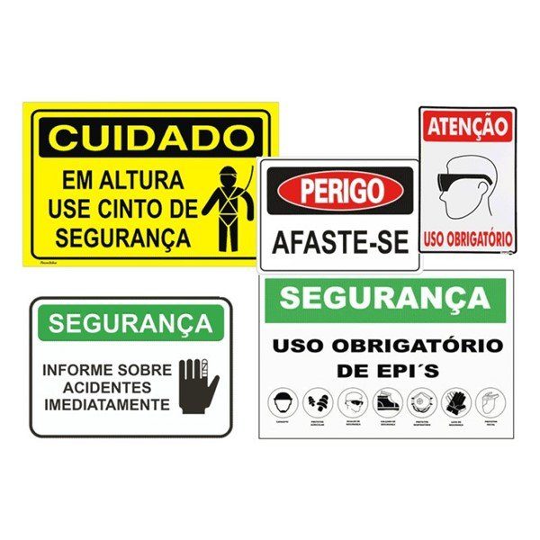 Placas de sinalização de emergência
